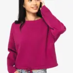 NS429-12_2025 - Hidalgo-werbeartikel Ecologische cropped damessweater met ronde hals