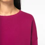Ecologische cropped damessweater met ronde hals — productfoto 4