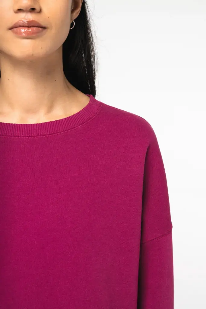 NS429-2_2025 - Hidalgo-werbeartikel Ecologische cropped damessweater met ronde hals — productfoto 4