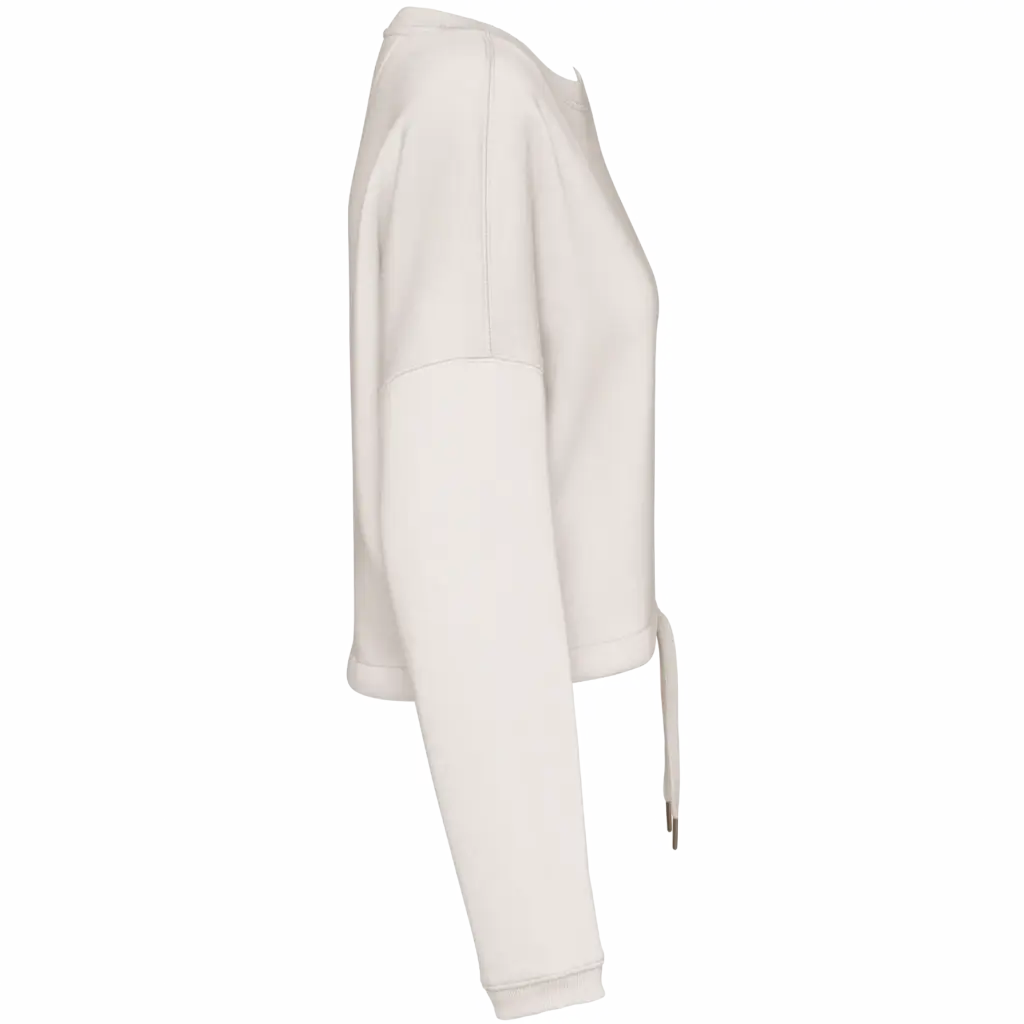 PS_NS429-S-2_IVORY - Hidalgo-werbeartikel Ecologische cropped damessweater met ronde hals, ivory — productfoto 8