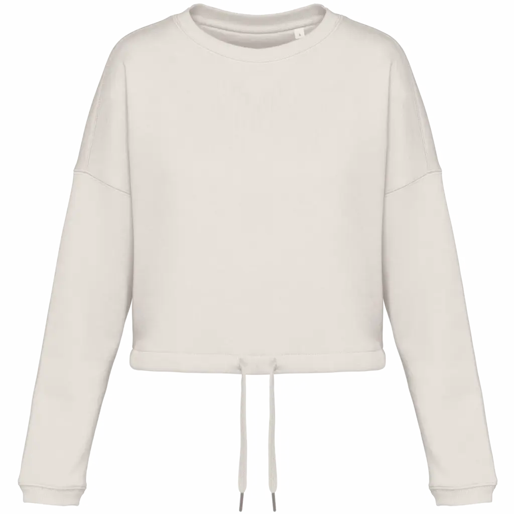 Cropped Damen Sweater bedrucken NS429 Bio Oversized XS-XL — Produktfoto 9