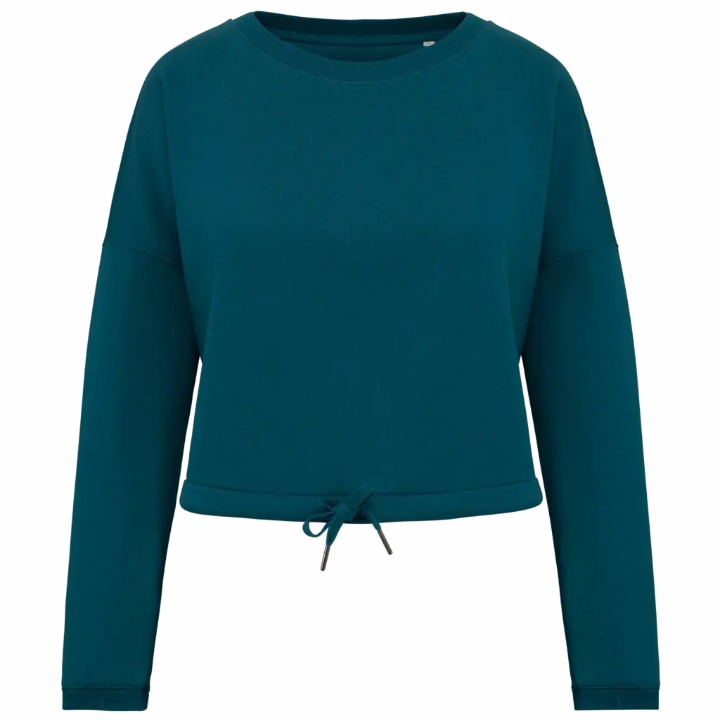 Cropped Damen Sweater bedrucken NS429 Bio Oversized XS-XL — Produktfoto 10