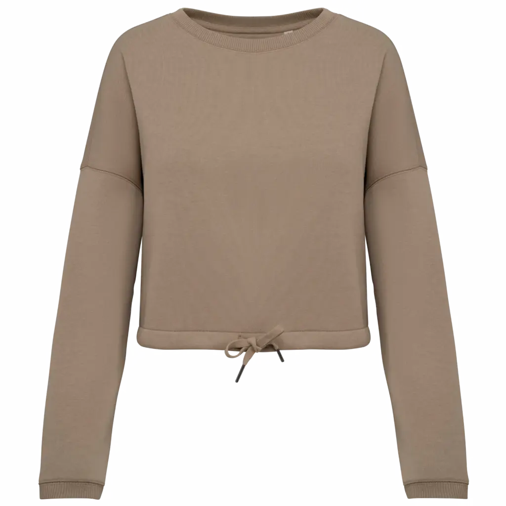 Cropped Damen Sweater bedrucken NS429 Bio Oversized XS-XL — Produktfoto 11