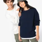 NS430-11_2024 - Hidalgo-werbeartikel Ecologische uniseks sweater met ronde hals en verlaagde schouders French Terry