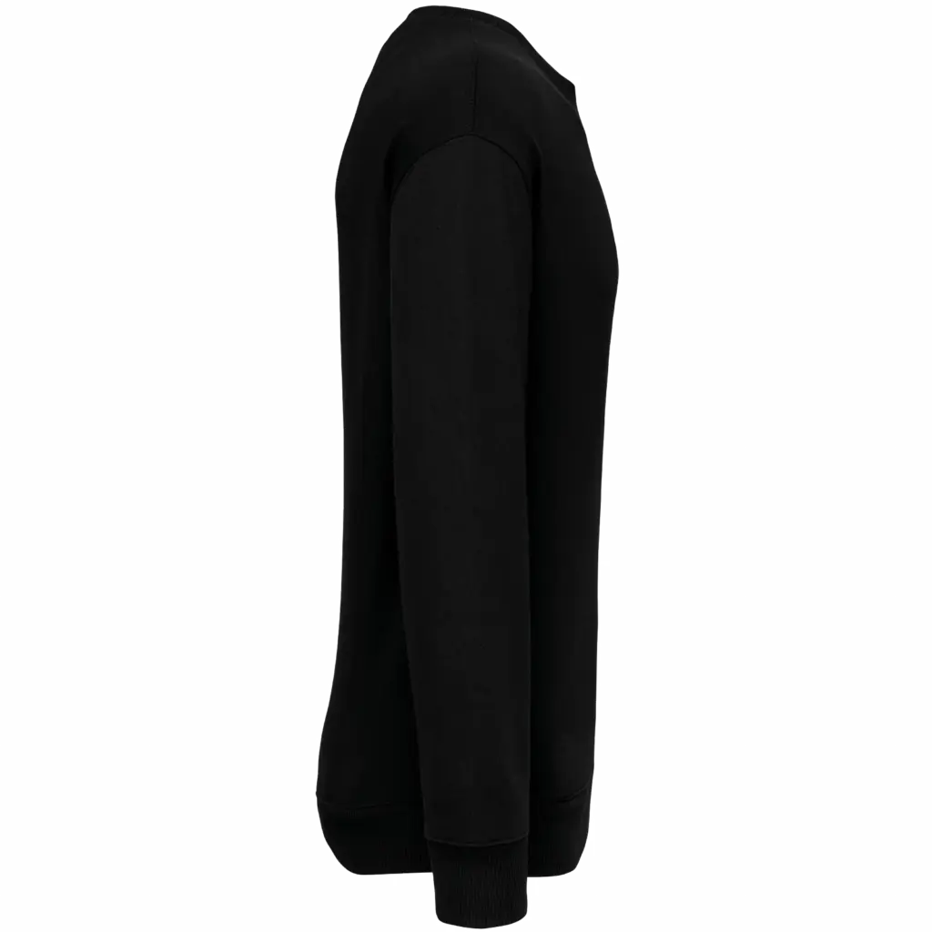 PS_NS430-S_BLACK - Hidalgo-werbeartikel Ecologische uniseks sweater met ronde hals en verlaagde schouders French Terry, black — productfoto 5