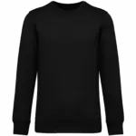 Ecologische uniseks sweater met ronde hals en verlaagde schouders French Terry, black — productfoto 6