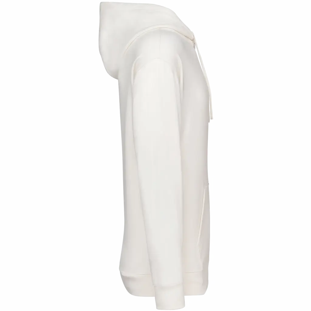 Ecologische uniseks sweater met capuchon en verlaagde schouders French Terry, ivory — productfoto 6