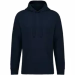 Ecologische uniseks sweater met capuchon en verlaagde schouders French Terry, navy blue — productfoto 8