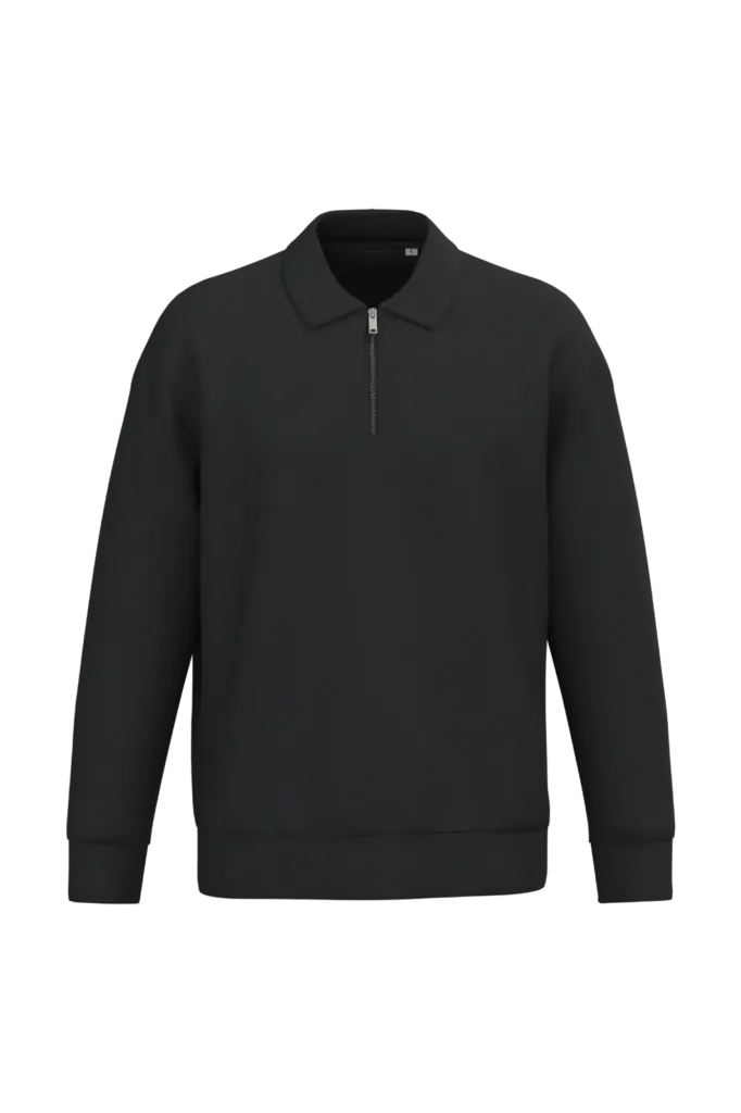 Printed NS432 Organic Quarter Zip Polo Sweater XS-XXL — product photo 6