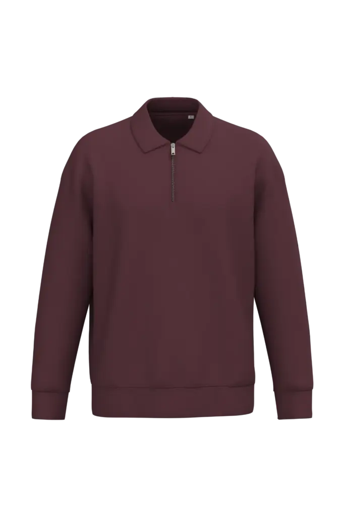Printed NS432 Organic Quarter Zip Polo Sweater XS-XXL — product photo 7