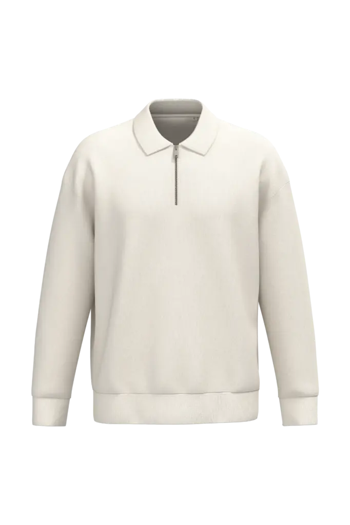 Printed NS432 Organic Quarter Zip Polo Sweater XS-XXL — product photo 8