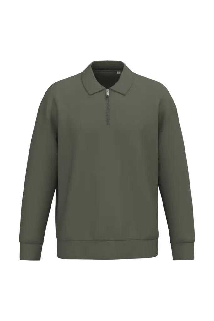 Printed NS432 Organic Quarter Zip Polo Sweater XS-XXL — product photo 10