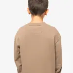 Ecologische cropped kindersweater met ronde hals — productfoto 4