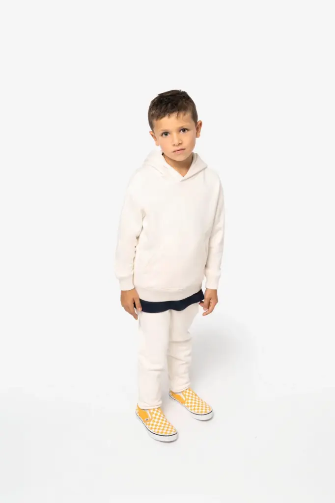 NS438-13_2025 - Hidalgo-werbeartikel Ecologische oversized kindersweater met capuchon — productfoto 3