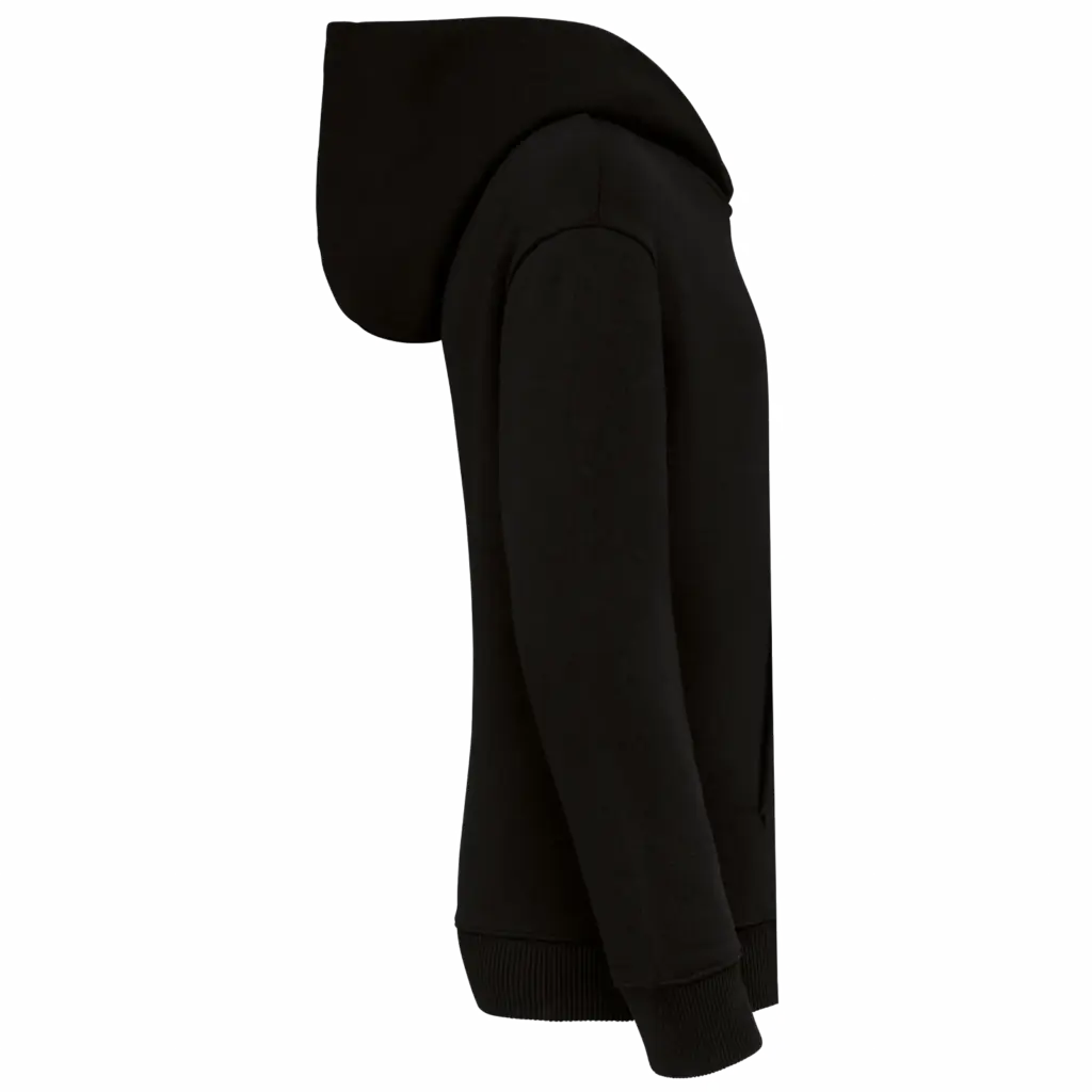 PS_NS438-S_BLACK - Hidalgo-werbeartikel Ecologische oversized kindersweater met capuchon, black — productfoto 5
