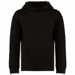 Ecologische oversized kindersweater met capuchon, black — productfoto 6