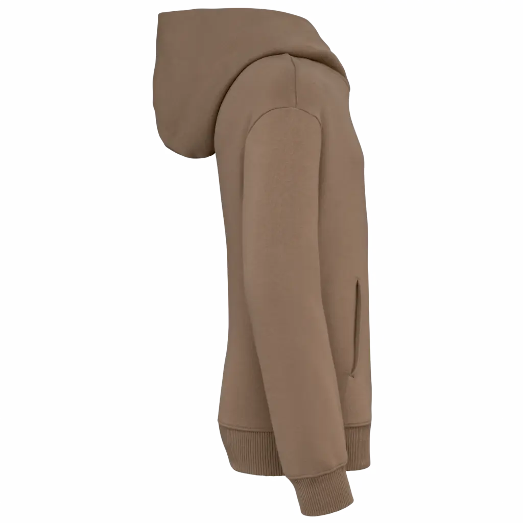 PS_NS438-S_DRIFTWOOD - Hidalgo-werbeartikel Ecologische oversized kindersweater met capuchon, driftwood — productfoto 6