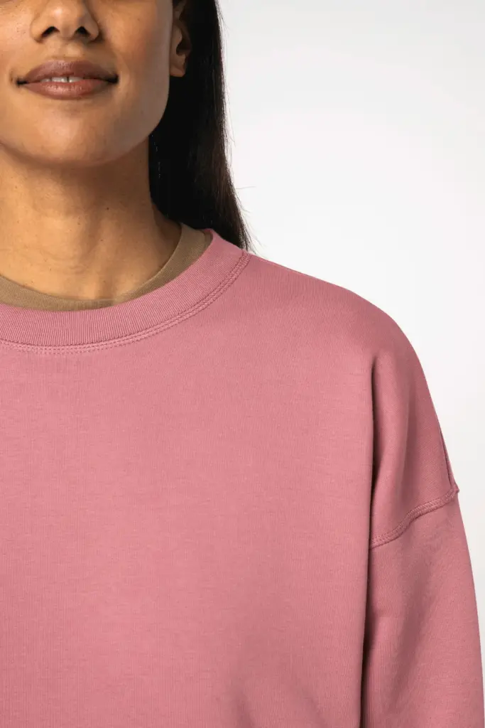NS439-10_2026 - Hidalgo-werbeartikel Ecologische dames sweater met ronde hals en verlaagde schouders — productfoto 2