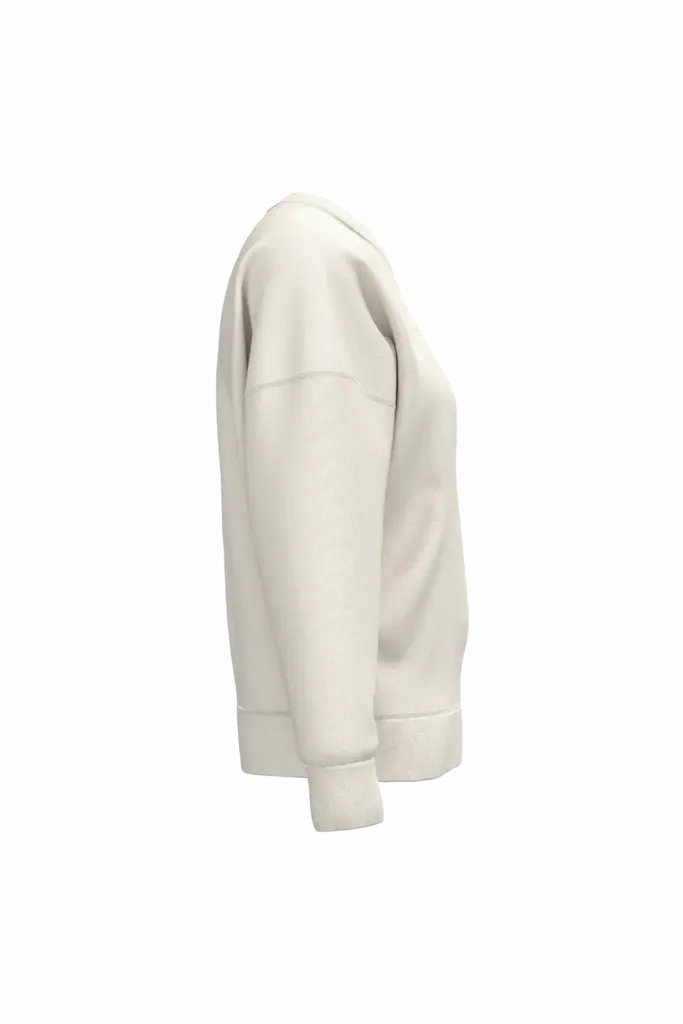 PS_NS439-S_IVORY - Hidalgo-werbeartikel Ecologische dames sweater met ronde hals en verlaagde schouders, ivory — productfoto 7