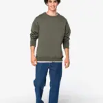 Ecologische oversized uniseks sweater met ronde hals — productfoto 2