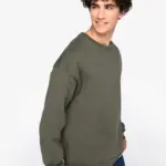 Ecologische oversized uniseks sweater met ronde hals — productfoto 3