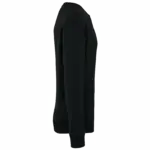 Ecologische oversized uniseks sweater met ronde hals, black — productfoto 5
