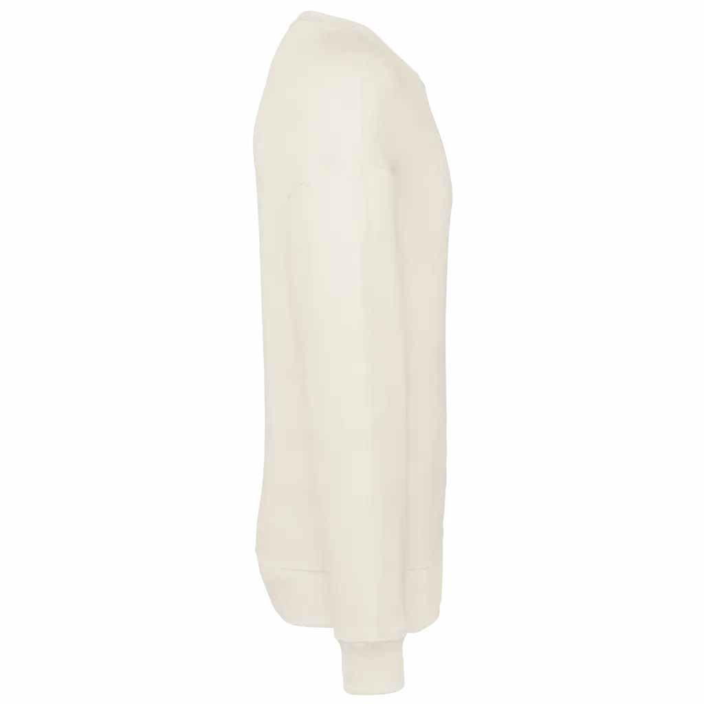 Ecologische oversized uniseks sweater met ronde hals, ivory — productfoto 6