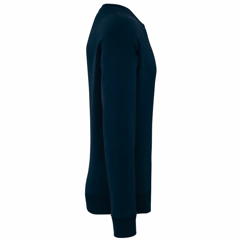 Ecologische oversized uniseks sweater met ronde hals, navy blue — productfoto 7