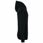 Ecologische uniseks oversized sweater met capuchon, black — productfoto 5