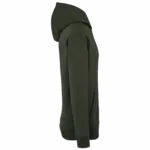 Ecologische uniseks oversized sweater met capuchon, organic khaki — productfoto 8