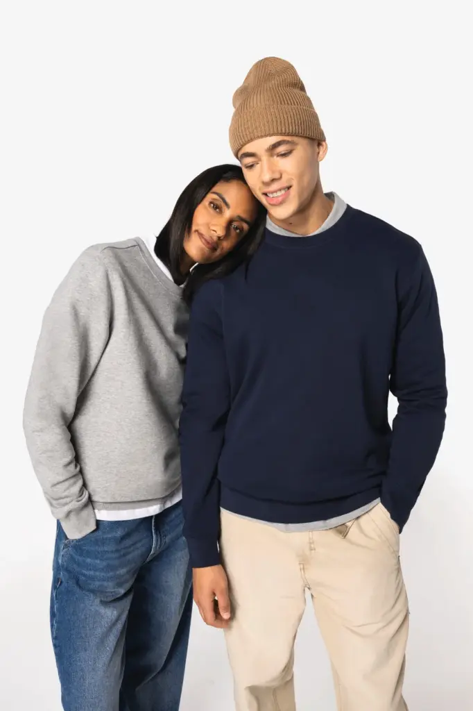 Ecologische uniseks sweater met ronde hals