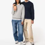 Ecologische uniseks sweater met ronde hals — productfoto 2
