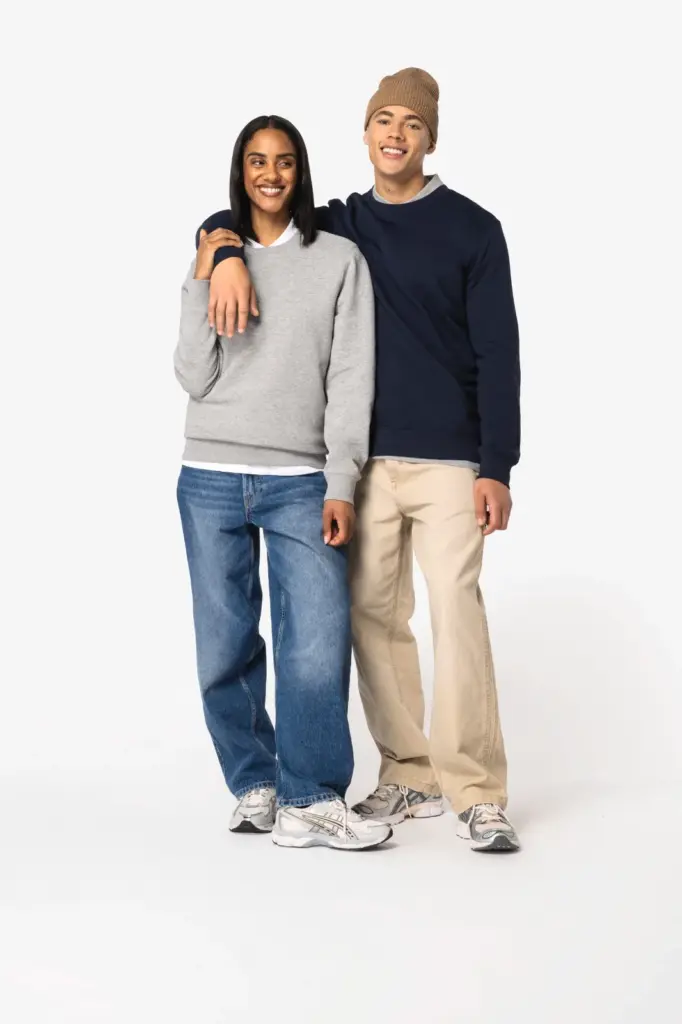 NS443-20_2026 - Hidalgo-werbeartikel Ecologische uniseks sweater met ronde hals — productfoto 2