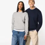Ecologische uniseks sweater met ronde hals — productfoto 3