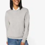 Ecologische uniseks sweater met ronde hals — productfoto 4
