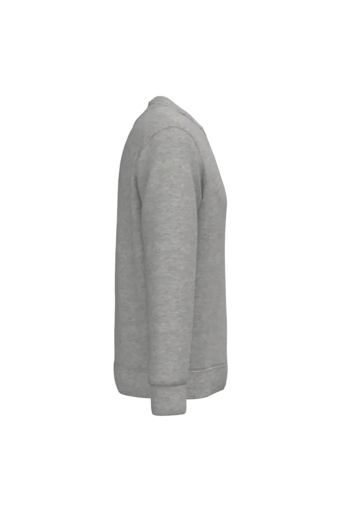 PS_NS443-S_MOONGREYHEATHER - Hidalgo-werbeartikel Ecologische uniseks sweater met ronde hals, moon grey heather — productfoto 7
