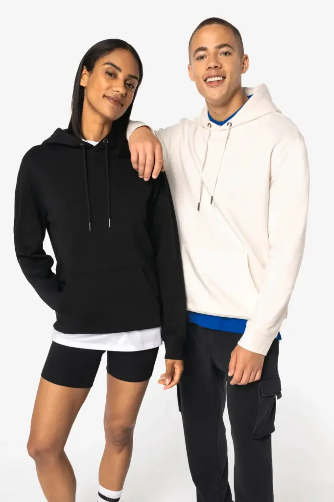 Ecologische uniseks sweater met capuchon