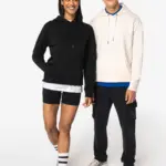 Ecologische uniseks sweater met capuchon — productfoto 2