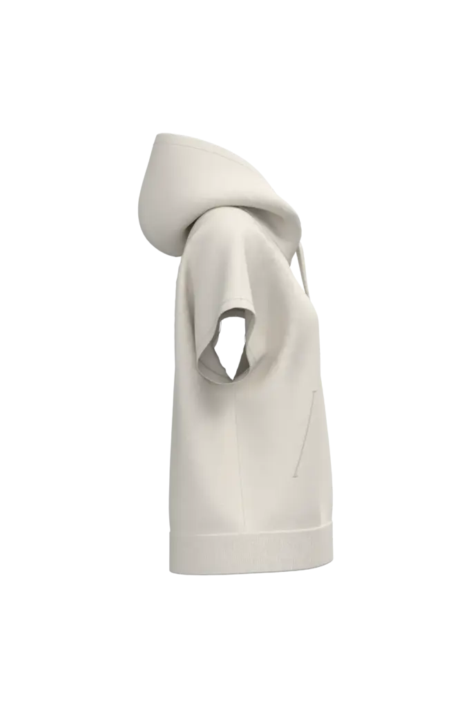 PS_NS446-S_IVORY - Hidalgo-werbeartikel Ecologische ruime, mouwloze damessweater met capuchon in French Terry, ivory — productfoto 7