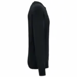 Duurzame oversized verwassen uniseks sweater met ronde hals, washed black — productfoto 5