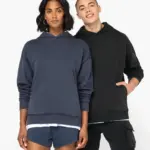 Duurzame uniseks oversized verwassen sweater met capuchon