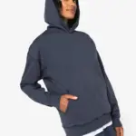 Duurzame uniseks oversized verwassen sweater met capuchon — productfoto 4