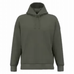 NS452 - Duurzame uniseks oversized sweater met capuchon, organic khaki — productfoto 3