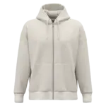 NS453 - Duurzaam uniseks oversized sweatervest met capuchon, ivory — productfoto 2