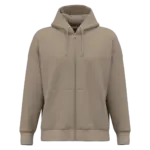 NS453 - Duurzaam uniseks oversized sweatervest met capuchon, wet sand — productfoto 4