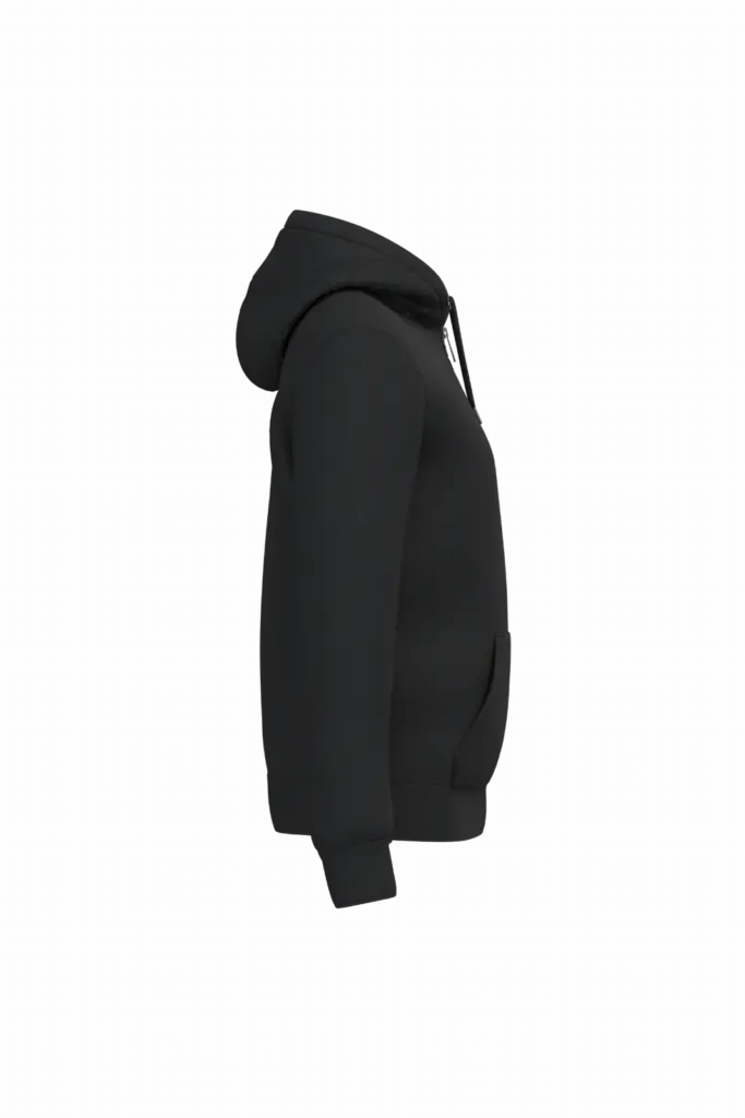 PS_NS460-S_BLACK - Hidalgo-werbeartikel Ecologische uniseks sweater met rits en sherpavoering, black — productfoto 5
