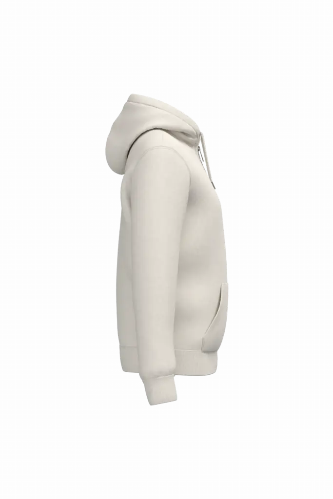 PS_NS460-S_IVORY - Hidalgo-werbeartikel Ecologische uniseks sweater met rits en sherpavoering, ivory — productfoto 6
