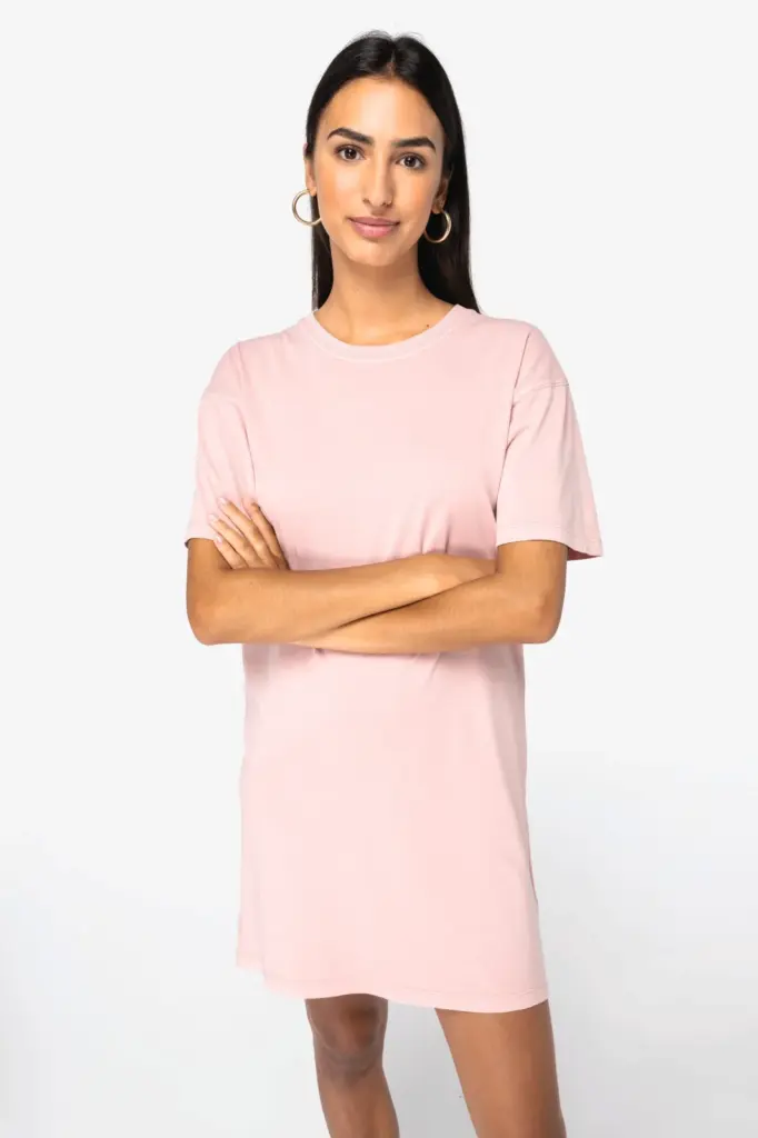 NS5000-4_2023 - Hidalgo-werbeartikel Ecologische verwassen T-shirtjurk — productfoto 3