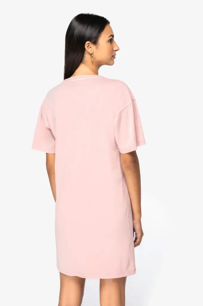 NS5000-5_2023 - Hidalgo-werbeartikel Ecologische verwassen T-shirtjurk — productfoto 4