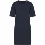 Ecologische verwassen T-shirtjurk, washed coal grey — productfoto 6